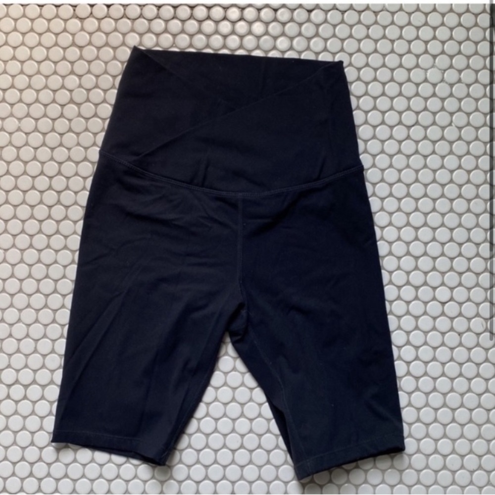 Paragon fitwear crossover waist biker short in black
